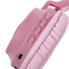 Наушники Hoco W27, беспроводные, накладные, микрофон, Bluetooth 5.0, 300 мАч, подсветка, розовые - Фото 5