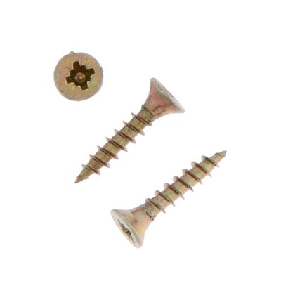 Саморезы универсальные ТУНДРА krep 3.0×16 мм, желтый цинк, 35 шт.