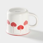 Кружка фарфоровая Доляна «14 февраля. Сердца», 370 мл, цвет белый - Фото 3