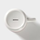 Кружка фарфоровая Доляна «14 февраля. Сердца», 370 мл, цвет белый - Фото 4