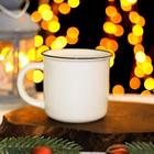 Кружка фарфоровая Доляна «Дедушка Мороз», 380 мл, цвет белый - Фото 2