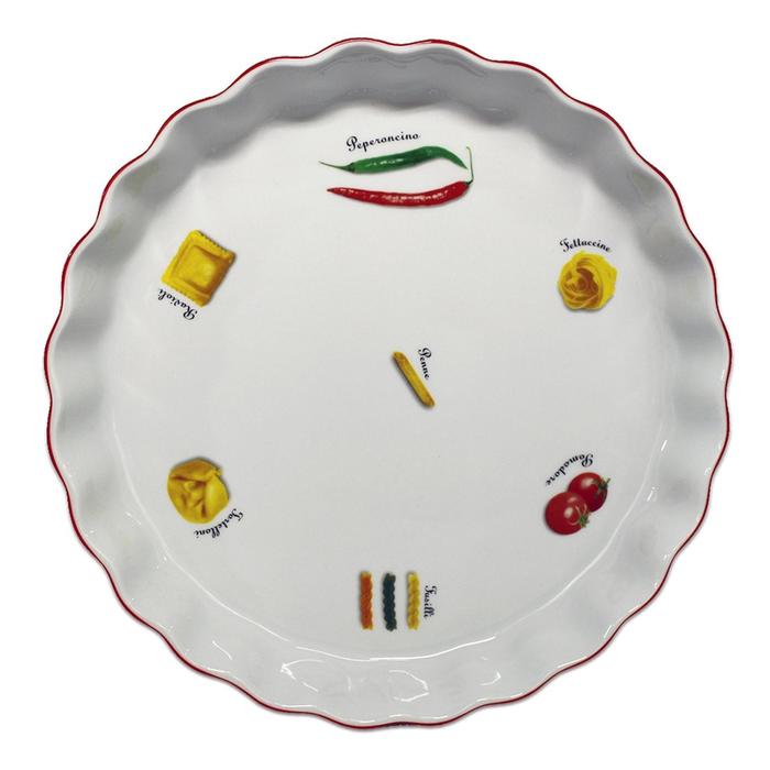 Блюдо круглое, декор «Паста», 21 см