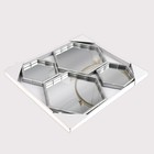 Набор настенных зеркал «Бамбук», зеркальная поверхность 22,7 × 20/15 × 13,2 см, цвет серебристый - Фото 5