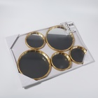 Настенные зеркала «Бамбук», набор - 5 шт., d зеркальной поверхности 20,5/13 см, цвет золотистый - Фото 6