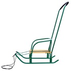 Санки детские «Ветерок 7», с ручкой, цвет зелёный - Фото 3