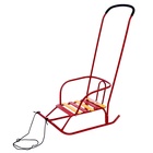 Санки детские «Ветерок 6», с ручкой, цвет алый - Фото 2