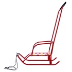 Санки детские «Ветерок 6», с ручкой, цвет алый - Фото 3