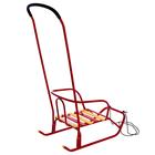 Санки детские «Ветерок 2», с ручкой, цвет алый - Фото 3