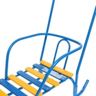 Санки детские «Ветерок 2», с ручкой, цвет голубой - Фото 4