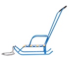 Санки детские «Ветерок 2», с ручкой, цвет голубой - Фото 5