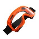 Очки-маска для езды на мототехнике, стекло прозрачное, оранжевые - Фото 2