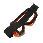 Очки-маска для езды на мототехнике, стекло прозрачное, оранжевые - Фото 3