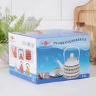 Чайник эмалированный «Скандинавия», 2,5 л, индукция, цвет белый, орнамент - фото 25444019