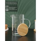 Кувшин мерный BellaTenero «Эко», 1 л, стекло, с бамбуковой крышкой, прозрачный - Фото 2