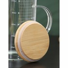 Кувшин мерный BellaTenero «Эко», 1 л, стекло, с бамбуковой крышкой, прозрачный - Фото 3