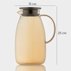 Кувшин для воды «Богема», 15×25 см, стекло, с металлической крышкой, золотистый - Фото 2