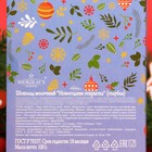 Шоколадная открытка «Новогодняя открытка», шоколад молочный, голубая, 100 г - Фото 3