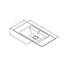 Раковина AM.PM M50AWPX1001WG INSPIRE V2.0, мебельная, искусственный мрамор, перелив, белый - Фото 2