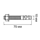 Анкер ТУНДРА, клиновой, оцинкованный, 10x75 мм 7156618