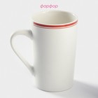 Кружка Доляна «Понедельник», 380 мл, фарфор, белая - Фото 3