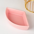 Менажница керамическая 3 ячейки на металлической подставке «Богема», 22×14 см, цвет розовый - фото 51847761