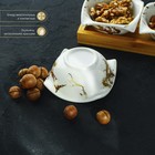 Набор блюд на деревянной подставке «Эстет. Gold», блюдо 11×4,5 см, 3 шт - Фото 5