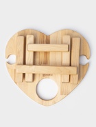 Столик - поднос для вина в форме сердца Adelica, с менажницей и складными ножками, на 2 персоны, d=30×1.8 см, дерево берёза - Фото 11