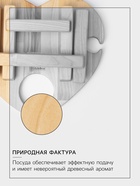 Столик - поднос для вина в форме сердца Adelica, с менажницей и складными ножками, на 2 персоны, d=30×1.8 см, дерево берёза - Фото 4