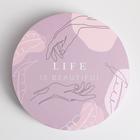 Коробка подарочная круглая, упаковка, «Нежный», 13 х 13,5 см - фото 24335316