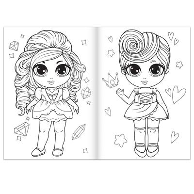 Раскраски для девочек набор «Стильные девчонки», 4 шт. по 16 стр., А4