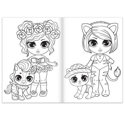 Раскраски для девочек набор «Стильные девчонки», 4 шт. по 16 стр., А4