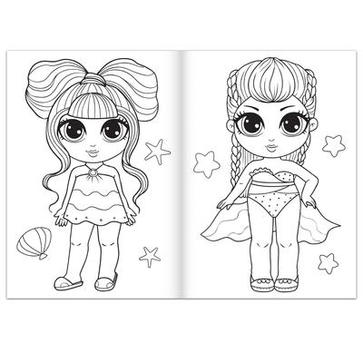 Раскраски для девочек набор «Стильные девчонки», 4 шт. по 16 стр., А4