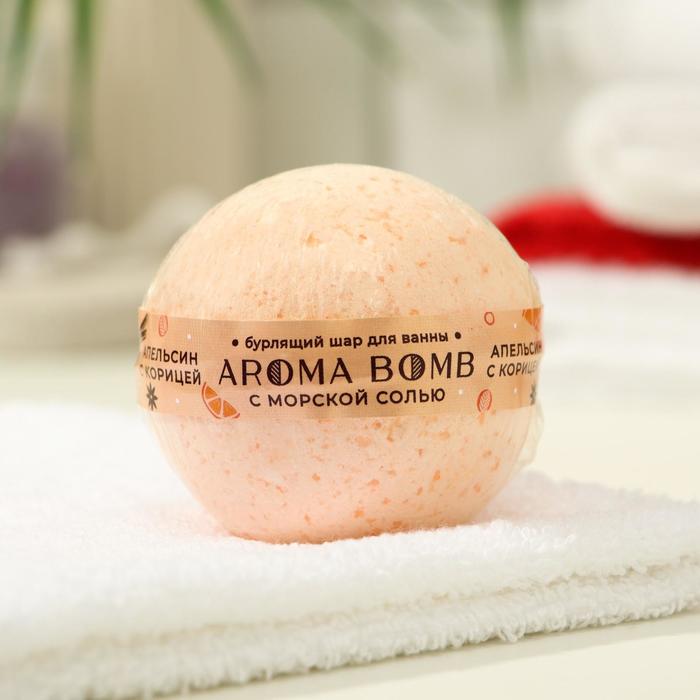 Бомбочка для ванн Aroma Soap, апельсин с корицей, 130 г - Фото 1