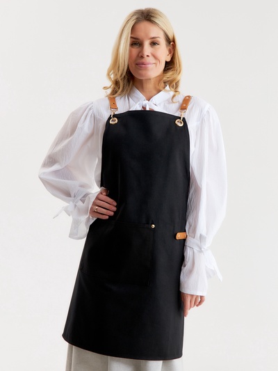 Фартук Этель «Стиль», чёрный, 70×78 см, 100% хлопок