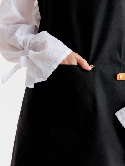 Фартук Этель «Стиль», чёрный, 70×78 см, 100% хлопок