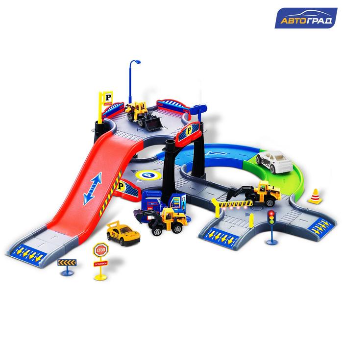 Парковка «Город», 1 машинка, дорожные знаки - Фото 1