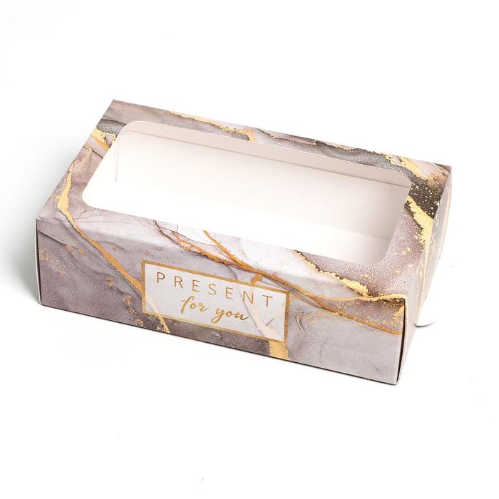 Коробка кондитерская складная, упаковка «Present», 18 х 10,5 х 5,5 см