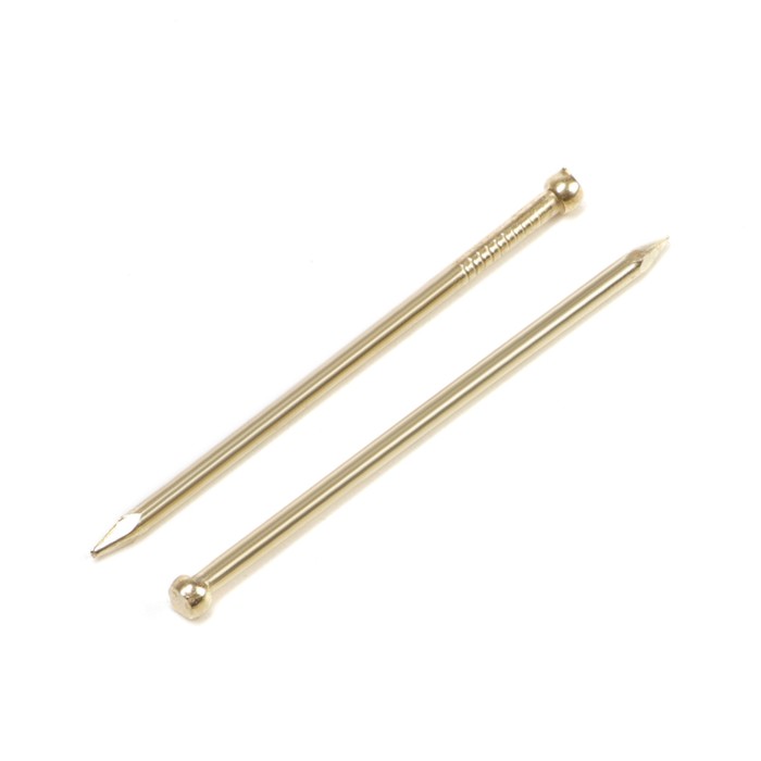 Гвозди ТУНДРА, финишные, ГОСТ 7811-7035, латунированные, 1,4x35 мм, 40 шт - Фото 1