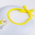 Нагрудник для кормления пластиковый на завязках, с карманом, цвет серый - фото 24380254