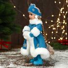 Снегурочка под ёлку «Зимнее волшебство. В пышной шубке со звёздами», 30 см - Фото 2