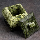 Шкатулка "Малый ларчик", 5х5х6 см, натуральный камень змеевик - Фото 7