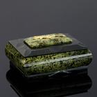 Шкатулка "Ящерица", 11,5х9х5,5 см, натуральный камень, змеевик - Фото 1