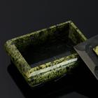 Шкатулка "Ящерица", 11,5х9х5,5 см, натуральный камень, змеевик - фото 9813955