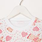 Пижама для девочки НАЧЁС, цвет белый/красный, рост 98 см - фото 34993476