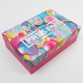 Коробка складная «С Днем Рождения», 30 × 20 × 9 см