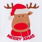 Футболка новогодняя детская KAFTAN "Merry Xmas" размер 34 (122-128 см) - фото 22893204