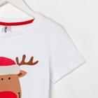 Футболка новогодняя детская KAFTAN "Merry Xmas" размер 34 (122-128 см) - фото 22893205