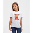 Футболка новогодняя детская KAFTAN "Merry Xmas" размер 34 (122-128 см) - фото 22893202