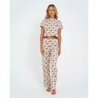 Пижама женская (футболка и брюки) KAFTAN Cats р. 48-50, серый - фото 57948698