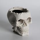 Свеча фигурная в бетоне "Плачущий череп", черный - фото 9749281
